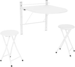 TEMPO KONDELA Étkezőgarnitúra 1+2, fehér, AMADEO NEW - mindigbutor