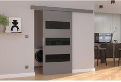 ADRK Fali tolóajtó ARES 96, Szürke, Fekete Lacobel - mindigbutor