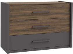 Fortrade Komód pembury sötét tölgy+szürke dlck215-m777