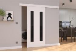 ADRK Fali tolóajtó HERS 76, Fehér, Fekete Lacobel