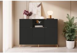 WIPMEB Diamond Di03 Komód 5d Fekete/fekete+led - mindigbutor