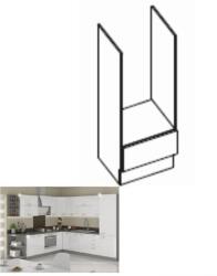 TEMPO KONDELA Alsószekrény, fehér magasfényű, PRADO 60 DG BB - mindigbutor