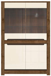 Wipmeble Erika 007 vitrin reg2w2d tölgy texas/világos szürke - smartbutor