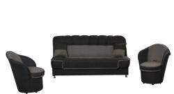 Milo Patryk 3+1+1 garnitúra, sötétszürke - mindigbutor