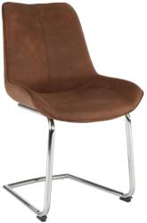 TEMPO KONDELA Szék, barna szövet/króm, NADINA