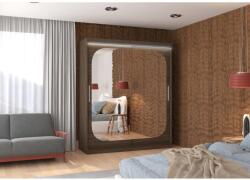 ADRK Tolóajtós szekrény tükörrel és LED világítással ARIZONA 180, Csoki, Csoki - mindigbutor