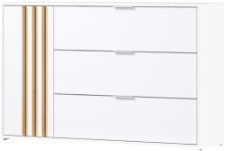 TEMPO KONDELA Komód, 1D3S, fehér/artisan tölgy, FLORENS - mindigbutor