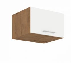 TEMPO KONDELA Felső szekrény, lancelot tölgy / fehér extra magas fényű HG, VEGA 60 NAGU-36 1F - mindigbutor