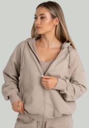 GymBeam STRIX Zip női kapucnis pulóver Taupe XL