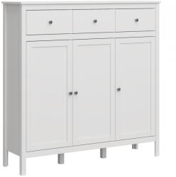 TEMPO KONDELA Komód 3D3S, fehér, OLJE - smartbutor