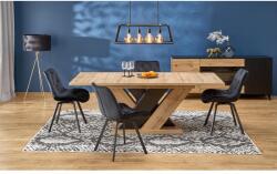 Halmar BRANDON bővíthető asztal, wotán tölgy / fekete - mindigbutor