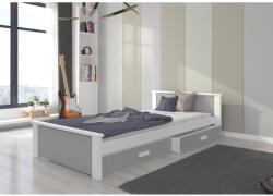 ADRK Ágy ALDEX 200x90, Fehér, Világosszürke - mindigbutor