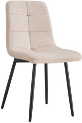 TEMPO KONDELA Étkezőszék, bézs Velvet szövet/fém, DAMIA TYP 1 - smartbutor