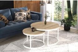 ADRK OKIN 2 az 1-ben kávéasztal, Fehér, Sonoma - mindigbutor