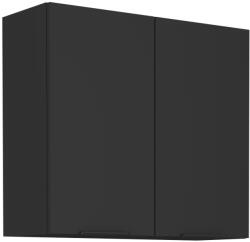 TEMPO KONDELA Felső szekrény, fekete, SIBER 80 G-72 2F - smartbutor