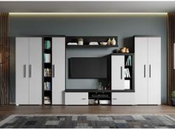 Mobiro MAX C06 nappali szekrénysor fehér-ferrara színben