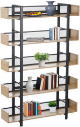 TEMPO KONDELA 5 polcos polcállvány, tölgy/fekete, KILIS NEW TYP 2 - smartbutor