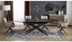 Halmar SANDRO bővíthető étkezőasztal, téglalap alakú, szín: fekete - mindigbutor