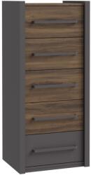 Fortrade Komód pembury sötét tölgy+szürke dlck217-m777 - mindigbutor