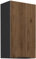 TEMPO KONDELA Felső szekrény, okapi dió/fekete, MENZO 50 G-90 1F - smartbutor