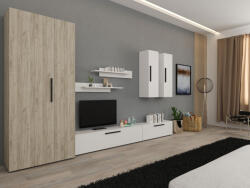 Mobiro Star Nappali Szekrénysor C30- Szürke Tölgy Fehérrel színben - smartbutor