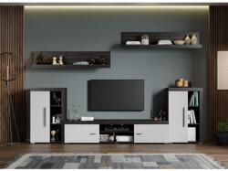 Mobiro MAX C07 nappali szekrénysor fehér-ferrara színben - mindigbutor