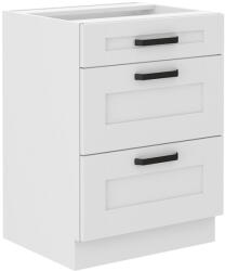TEMPO KONDELA Alsó szekrény, fehér, LULA 60 D 3S BB - smartbutor