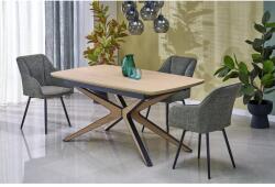 Halmar JAMES bővíthető étkezőasztal, téglalap alakú, szín: natúr/fekete - mindigbutor