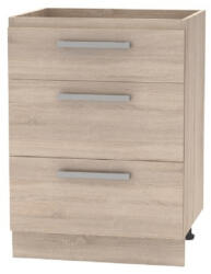 TEMPO KONDELA Fiókos alsószekrény 60, tölgy sonoma, NOVA PLUS NOPL-058-0S - smartbutor