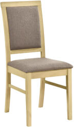 TEMPO KONDELA Étkezőszék, természetes/sötétbarna szövet, SILVEN - smartbutor