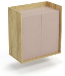 Halmar MOBIUS szekrény 2D szín: hikora tölgy/rózsaszín - mindigbutor - 74 900 Ft