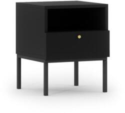 ELTAP Lanzzi 40 éjjeliszekrény fekete matt, fekete matt éjjeli szekrény, fekete - mindigbutor