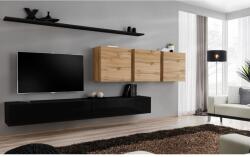 Wipmeble SWITCH 26 szekrénysor VII fekete-artisan tölgy - mindigbutor