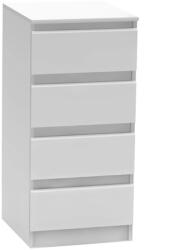 TEMPO KONDELA 4 fiókos komód, fehér, HANY NEW 009 - smartbutor