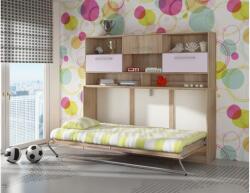 WIPMEB ROGER lenyitható ágy polcos (sonoma-lila) - mindigbutor