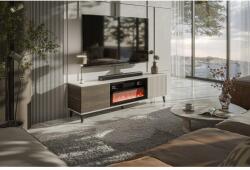 Halmar RANDOM 2 RTV-K TV szekrény kandallóval, 180 cm, szín: kasmír/dió/fekete - mindigbutor