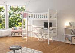 ADRK Emeletes ágy galériával MIAGO 180x80, Fehér - smartbutor
