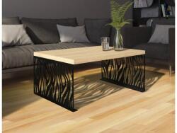 ADRK MAFEI kávés asztal 100x70, Sonoma, Fekete matt