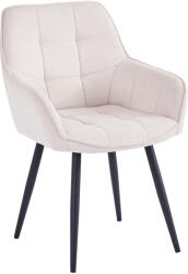 TEMPO KONDELA Design fotel, bézs/fekete, MARKEN - smartbutor