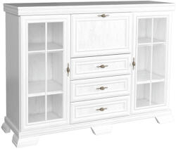 TEMPO KONDELA Vitrines szekrény bárszekrénnyel, sosna andersen, KORA KK6 NEW - smartbutor