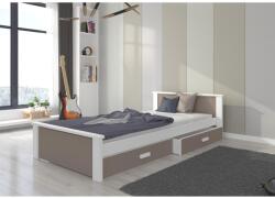 ADRK Ágy matraccal ALDEX 180x80, Fehér, Trüffel - mindigbutor