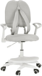 TEMPO KONDELA Növekvő szék alappal és pántokkal, szürke/fehér, ANAIS - smartbutor