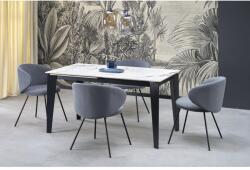 Halmar FELIX bővíthető étkezőasztal, téglalap alakú, szín: fehér márvány/fekete - mindigbutor