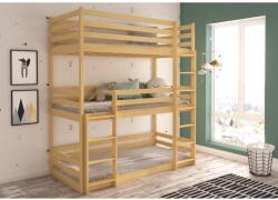 ADRK TEDRO háromszemélyes emeletes ágy matraccal 200x90, Fenyő - mindigbutor