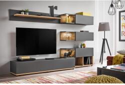 Wipmeble SILK 28 szekrénysor antracyt-artisan tölgy - mindigbutor