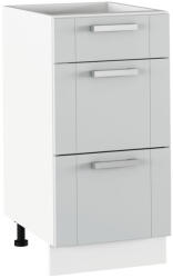 TEMPO KONDELA Alsó szekrény, világosszürke/fehér, JULIA TYP 53 - smartbutor