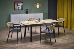 Halmar BARRIL bővíthető étkezőasztal, téglalap alakú, szín: artisan tölgy/fekete - mindigbutor