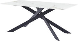 Fortrade Marigold 2 asztal (180x90x75, magas fehér márvány + arany) - smartbutor