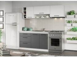 Mobiro Lorand szürke-fehér konyhabútor - 08 - 200 cm - mindigbutor