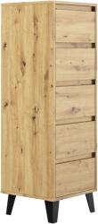 TEMPO KONDELA Komód, artisan tölgy, BOGAN 5S40 - mindigbutor